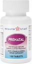 Health Star Prenatale vitamines voor vrouwen voor, tijdens & na de zwangerschap Prenatale-Postnatale multivitaminen met foliumzuur & mineralen voor zwangerschapsondersteuning