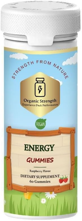 Veganistische energie Gummies: Ignite Your Day with Natural Vitality with 100mcg of Vitamin B12 (60 Tel)