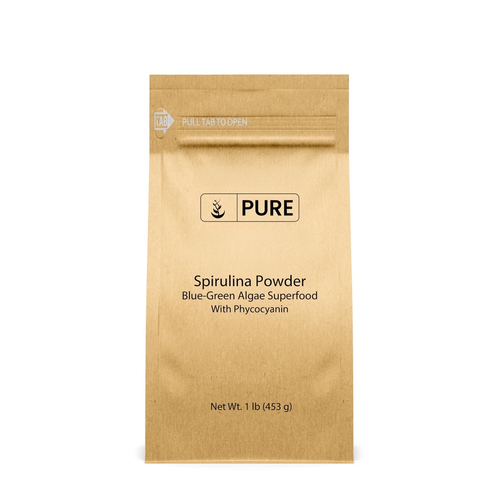 PURE ORIGINEEL INGREDIËNTEN Spirulinapoeder Groene Algen Superfood met Phycocyanine
