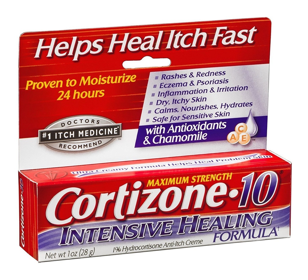 Cortizone 10 Intensive Healing Formula Anti-Itch Cream, 1 Ounce elk, Pack van 6