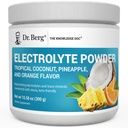 Dr. Berg Zero Sugar Hydration Keto Electrolyte Powder - Enhanced w/ 1000 mg Kalium & Real Pink Himalaya Salt (NOT Tafelzout) - Tropische Kokosnoot, Ananas & Orange Drink Supplement 50 Servings