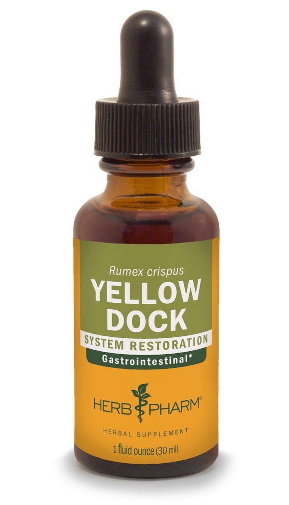 Herb Pharm Yellow Dock Liquid Extract voor spijsverteringssysteem ondersteuning - 1 Ounce