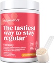 FiberDaily Delicious Fiber Powder - Biologische Psyllium Husk, Agave Inulin & Sunfiber® Guar Gum Aardbei Lemonade Drink, Suikervrij, Oplosbare Vezel, Prebiotic Fiber Supplement, Veganistisch, 1 maand levering