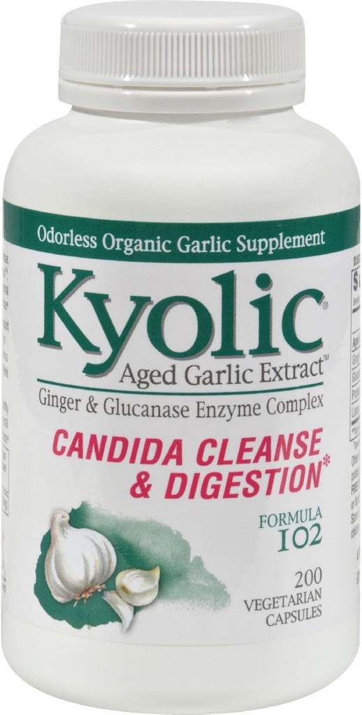 Kyolic #102 Knoflook W/Enzyme Veg 200 Cap
