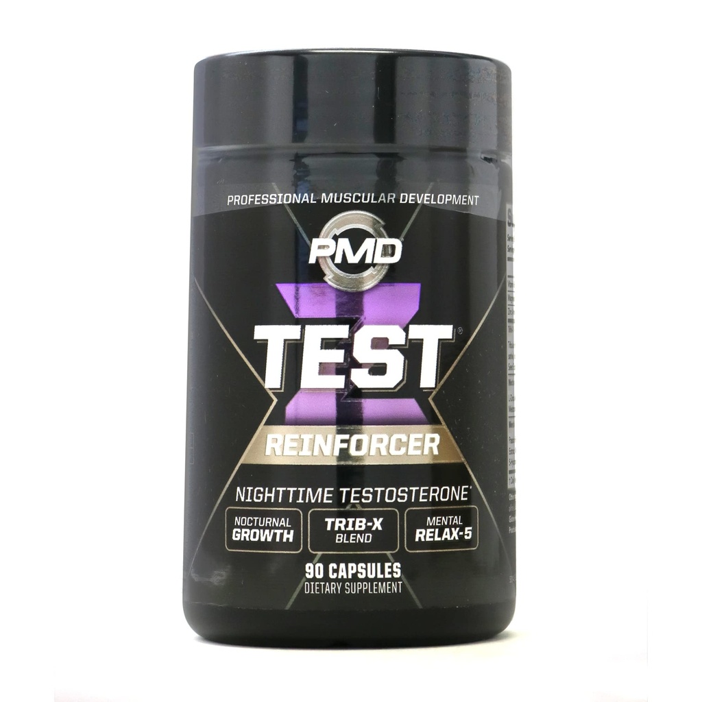 PMD Sport Z-Test Nighttime Testosteron Ondersteuning - Slaapinductor en ontspanning voor maximale anabole effect - Verbeter spierherstel, Verhoog spiergroei - 90 capsules