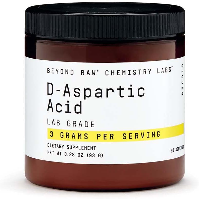 BEYOND RAW Chimie Labs D-Acide Aspartique Poudre, développement et récupération musculaire, 30 portions
