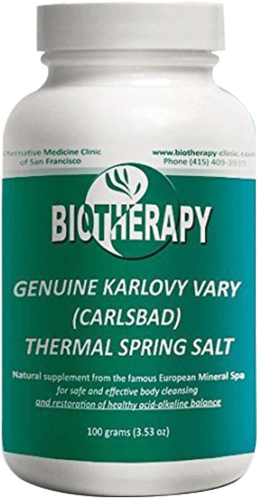Biotherapie Originele Karlovy Vary Healing Mineral Water Thermal Spring Salt - Natural Mineral Supplement Lichaamsreiniger - Ondersteuning Immune System & Restore Acid-Alkaline Balance - 100 Gram (3.53oz)