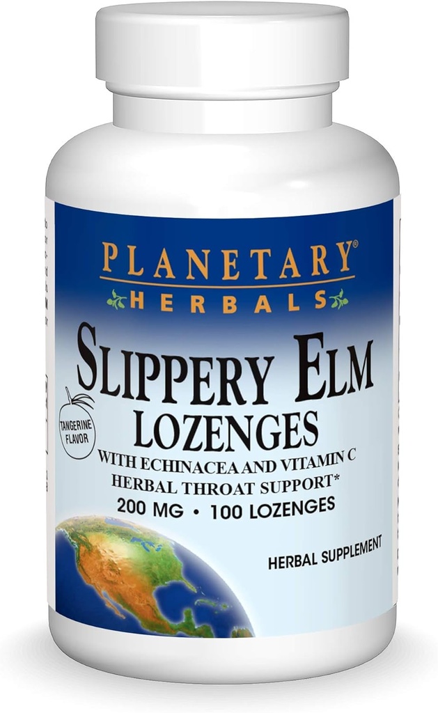 Herbes Planétaires Slippery Elm Lozenges, 100 Comte