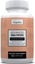 Geavanceerde Zee Mos, zee mos geavanceerde formule, premium zee mos supplement, zee mos pillen, zee mos supplement, Irish Sea Moss Capsules & Organic Bladderwrack & Burdock, & Black Pepper Extract, Seamoss