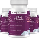 Body Keuken Pro-Elastin 1000 mg Elastin Supplement, Verminder tekenen van veroudering, Verbeterde huidgezondheid, stevigheid & elastischheid, Minder rimpels, Veggie Caps (verpakking van 3)