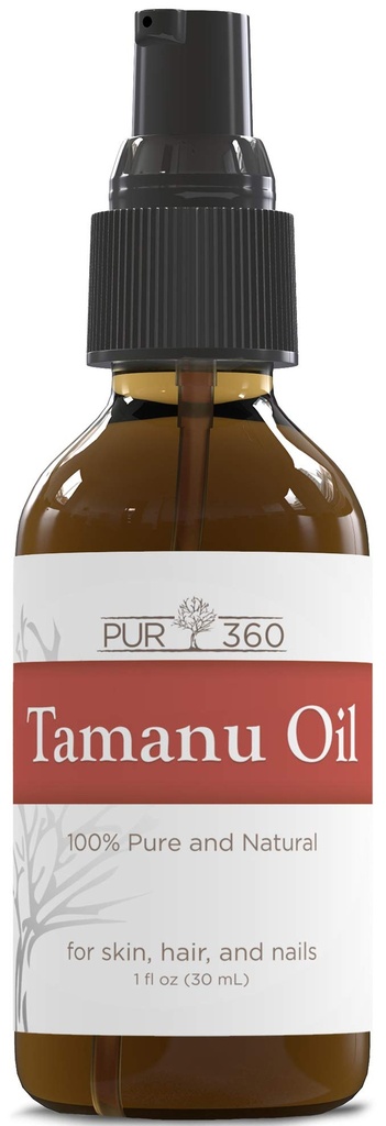 PUR360 Tamanu olie - Beste behandeling voor psoriasis, eczeem, Acne Scar, Rosacea - Verlichting voor droge, schurft huid, scalp en meer - Koud geperst Bewezen 100% Pure