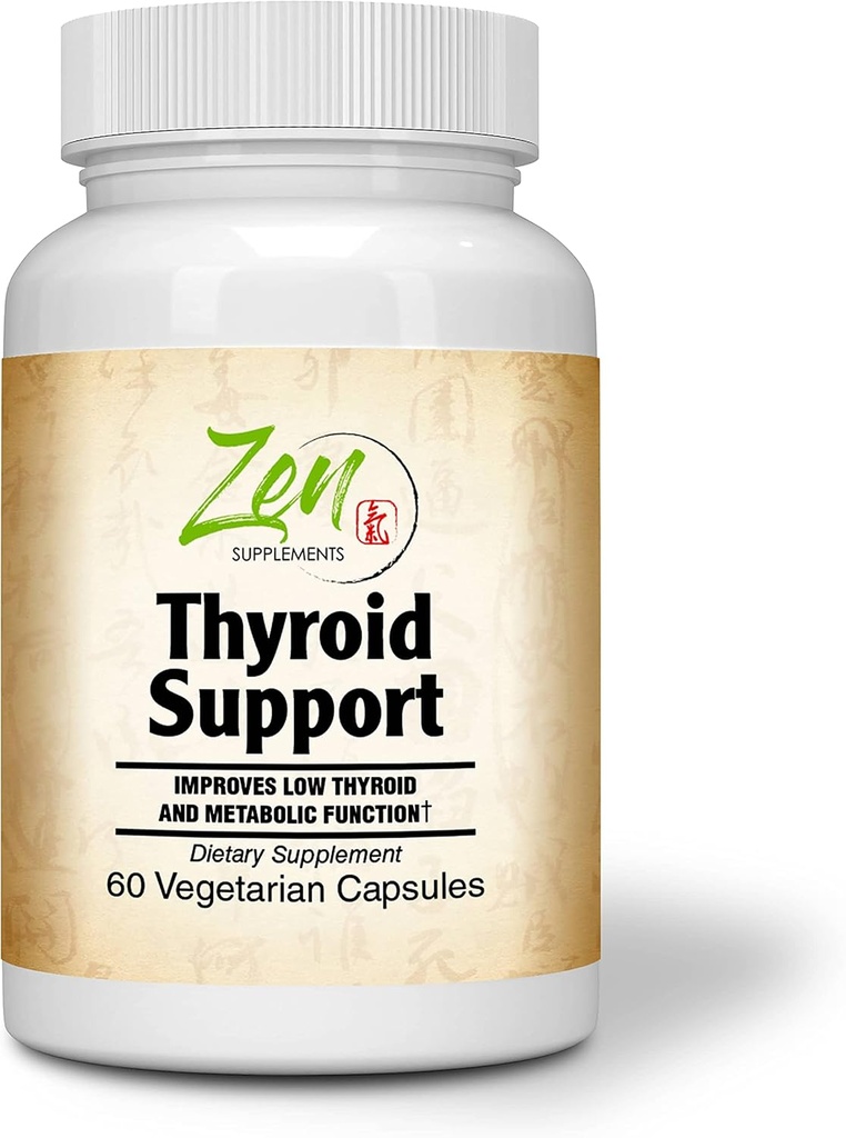 Complete Schildklier Ondersteuning Supplement - voor lage schildklier energie en metabolische functie - met Kelp Jodium, Ashwagandha, Koper, Vitamine A, C, D3, B6 & meer - Schildklier Ondersteuning voor vrouwen & mannen - 60 VegCaps