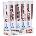 (5 verpakkingen) Globe Clotrimazool Antischimmel Cream 1% (1 oz) Verlicht de jeuk, het branden, kraken en schilferen in verband met schimmelinfecties Vergelijk met de naam merk Active Ingredient