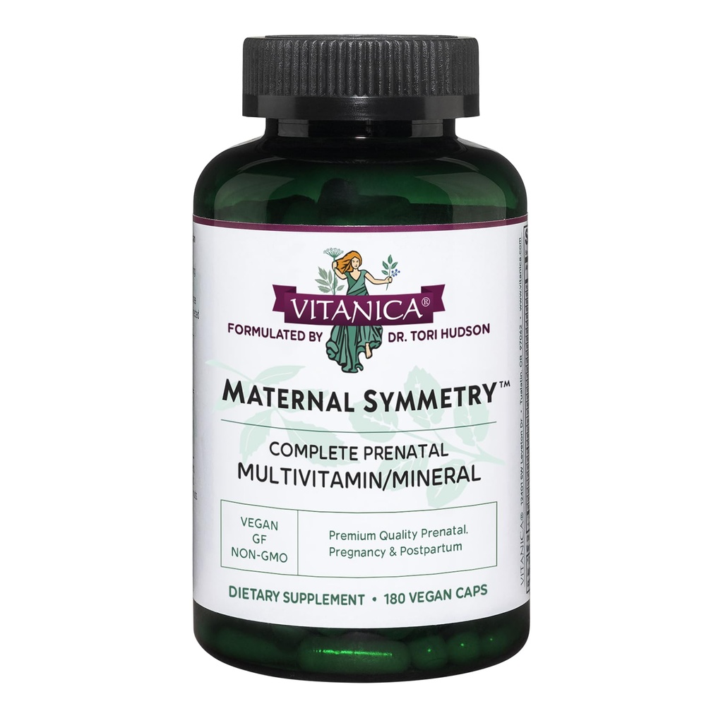 Vitanica Maternal Symmetry, Prenatale en Postnatale Vitaminen, Vegan, 180 Capsules