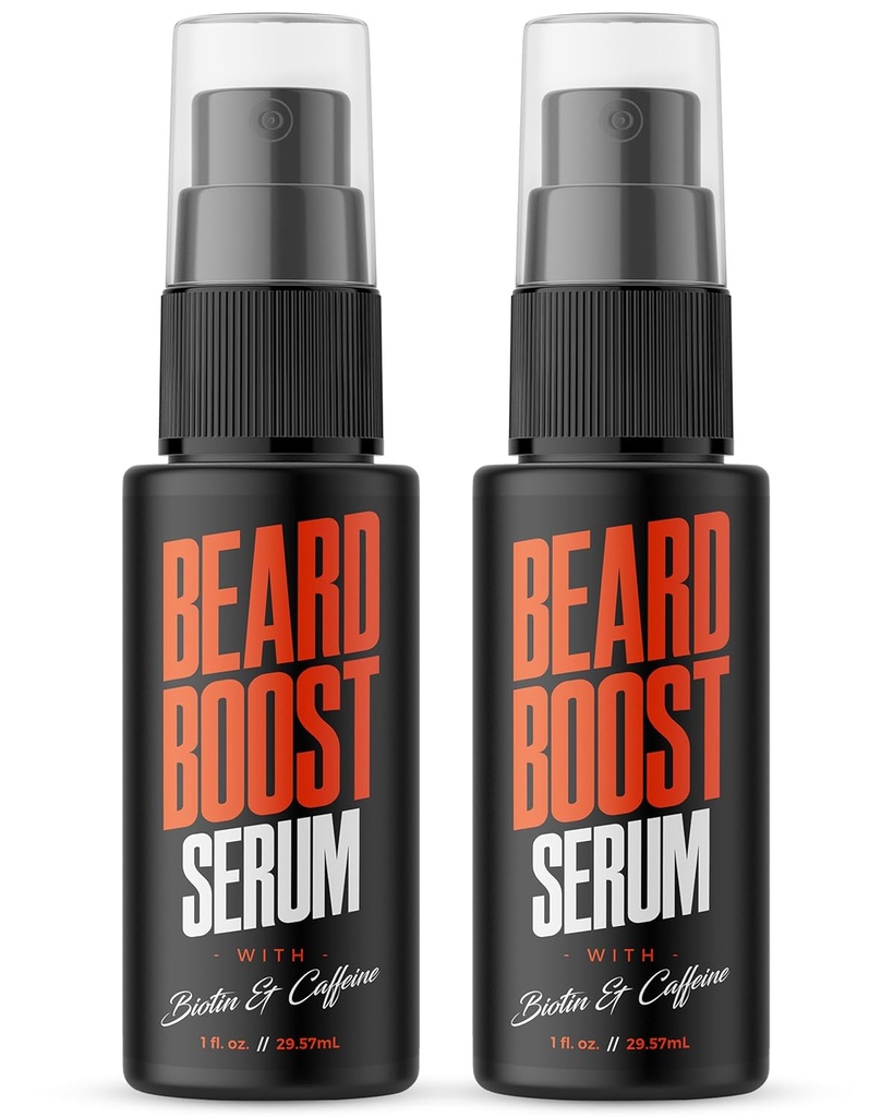 Wild Willies Beard Growth Serum (2-Pack) - natuurlijke baardverzorging met biotine en cafeïne voor gezondere, dikker en Fuller-Looking snor - Daily Grooming Routine voeden en hydrateren mannen gezicht haar