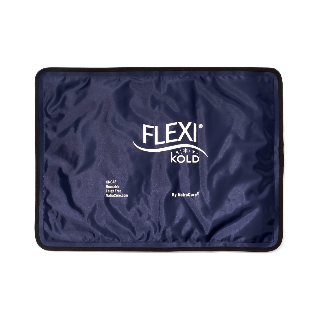 FlexiKold Gel Ice Packs (Standard Large: 10,5" x 14,5") pour les blessures réutilisables, le soulagement de la douleur dans le dos, l'enroulement du genou, la chirurgie, la bandoulière - 6300-COLD par NatraCure