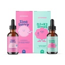 JoySpring vloeibare vitamine D3 met K2 - Immuun ondersteuning en zinksupplementen voor kinderen - Vlierbes & zink vloeibaar