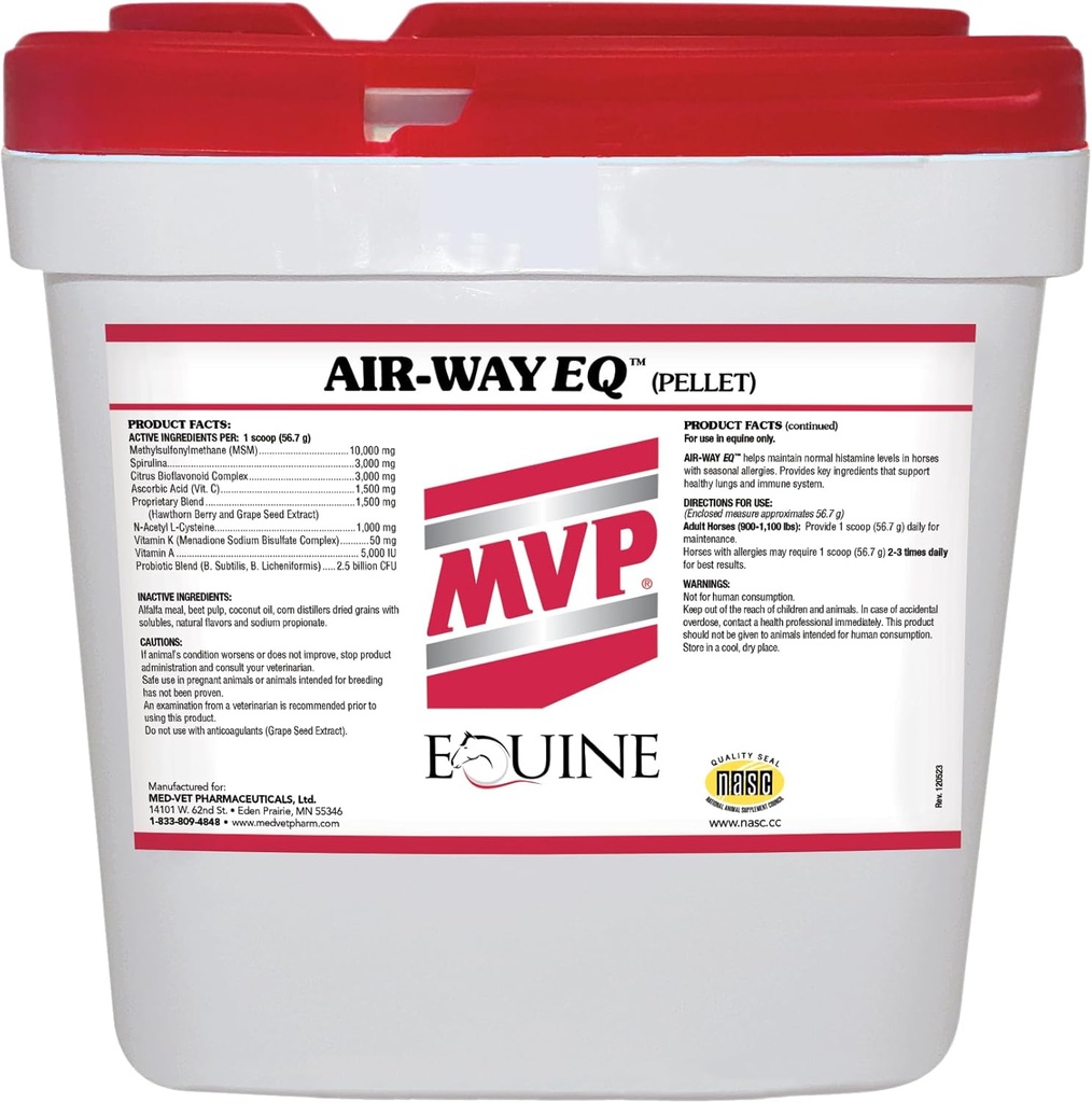 Air-Way EQ (20lb) Ondersteunt gezonde longfunctie en seizoensgebonden Allergie ondersteuning bij paarden