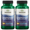 Swanson Fort maximum Graminex Flower Pollen Extract - Soutient la santé de la prostate, la fonction urinaire et la santé rénale - Supplément santé des hommes - (60 gélules, 500 mg chacune) (2 pack)