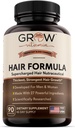 groeien vitamine Alles in één haarformule voor mannen en vrouwen - geavanceerde haarformule omvat Biotin, Saw Palmetto, DHT-blokker & Trace mineralen - Haarsupplement voor haar, huid en nagels - 90 capsules