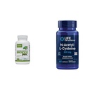 Jarrow BroccoMax avec du sulfaphane pour la santé du foie, 120 capsules à libération différée et extension de la durée de vie N-acétyl-L-Cysteine (NAC), santé immunitaire, respiratoire et hépatique