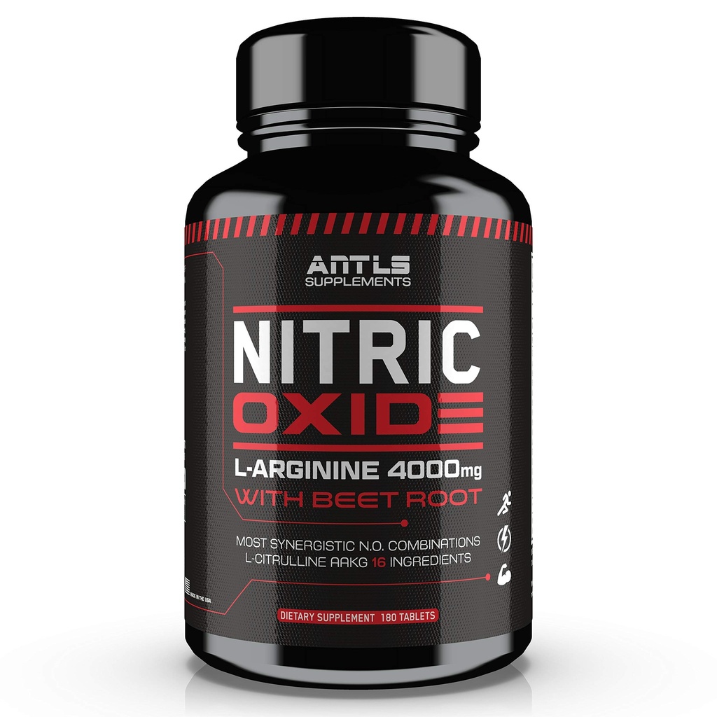 Nitric Oxide Supplement Booster Complex L Arginine 4000mg,L Citrulline, AAKG,Beet Root,Pre Workout Pillen,Muscle Bulider,Growth,Pumps,180 Capsules