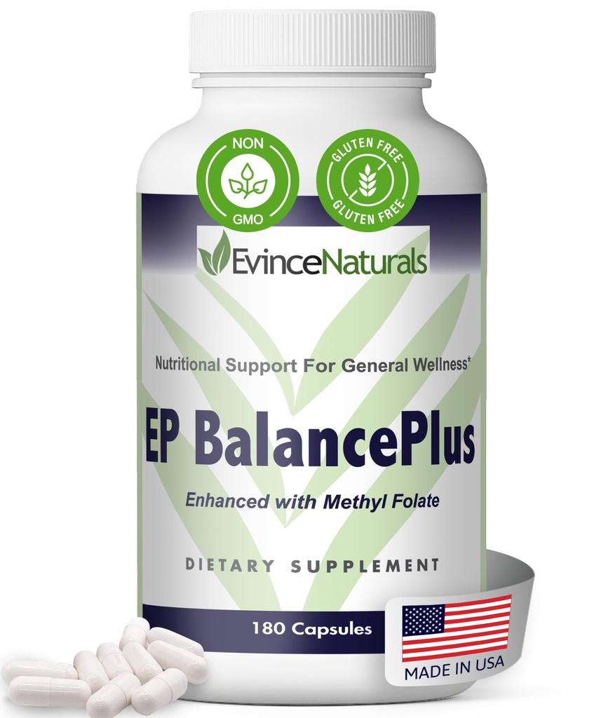 EP BalancePlus Multivitamine pour les adultes - Multivitamine pour les hommes et les femmes avec des vitamines et des minéraux - Methyl Folate & Amino Acides pour le soutien nutritionnel - Supplément Wellness général, 180 capsules