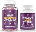Mommyz liefde postpartum haarverlies vitamine - Biotin Gummies voor haargroei, stralende huid en sterke nagels Plus Womens dagelijkse multivitaminen voor de gezondheid van vrouwen, energie, focus en Mood