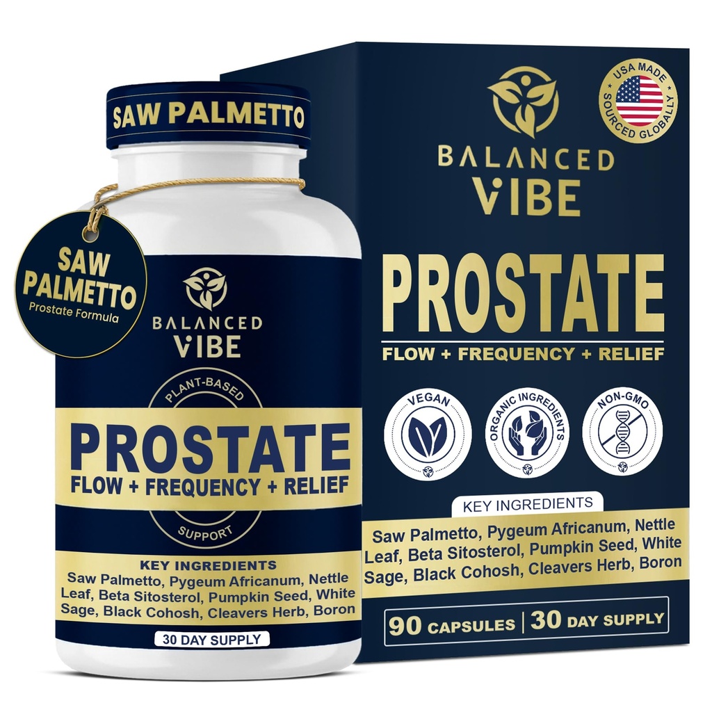Balanced Vibe Prostate Support Supplement voor mannen 