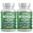 Moringa Poudre Capsules + Turmeric Moringa Feuille Ceylan Cinnamon Ashwagandha Ginger Tart Cherry Boswellia Quercetin Ail Saint Basilic Safran Nettle Noir Pepper Moring-Go Supplément Par Nutra propre (2)