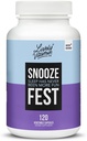 VITAMIN VITAMIN CO Snooze Fest - Cycles complets du REM - Sommeil équilibré - Corps et esprit relaxant - Repos et rétablissement - GABA - Camomille - Mélatonine - Tryptophane - Racine valériane - Baume citron - Poppy - 120 Compte