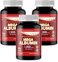 Dr K&C HNHusa Mega Albumin Protein 1000mg 540 Comprimés Rein santé Fonction hépatique Bien-être Général Soutien de la santé Énergie Life Balance Supplément 180tabs 3pk