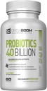Probiotique 40 milliards CFU 4 souches + prébiotique - soutient la santé digestive et l'immunité - aide avec la constipation, la diarrhée, le blottis - sans gluten, non-OGM - fabriqué aux États-Unis - 60 capsules