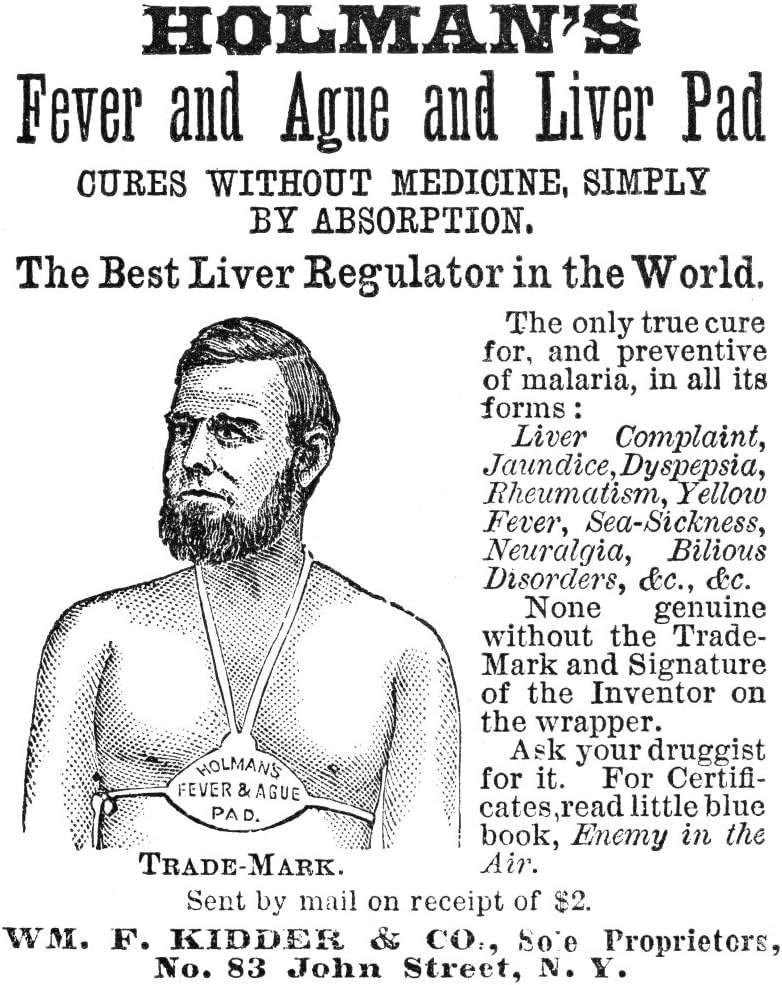 Lever Pad Advertentie Naamrican Patent Medicine Advertentie 1876 Voor Holmans koorts en Ague lever Pad Poster Afdrukken door (18 x 24)