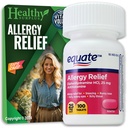 Gezond Overschot® Vitale volumes Tips Kaart & Equate Allergie Relief Difenhydramine HCL, 25 mg 100 tabletten Bundel