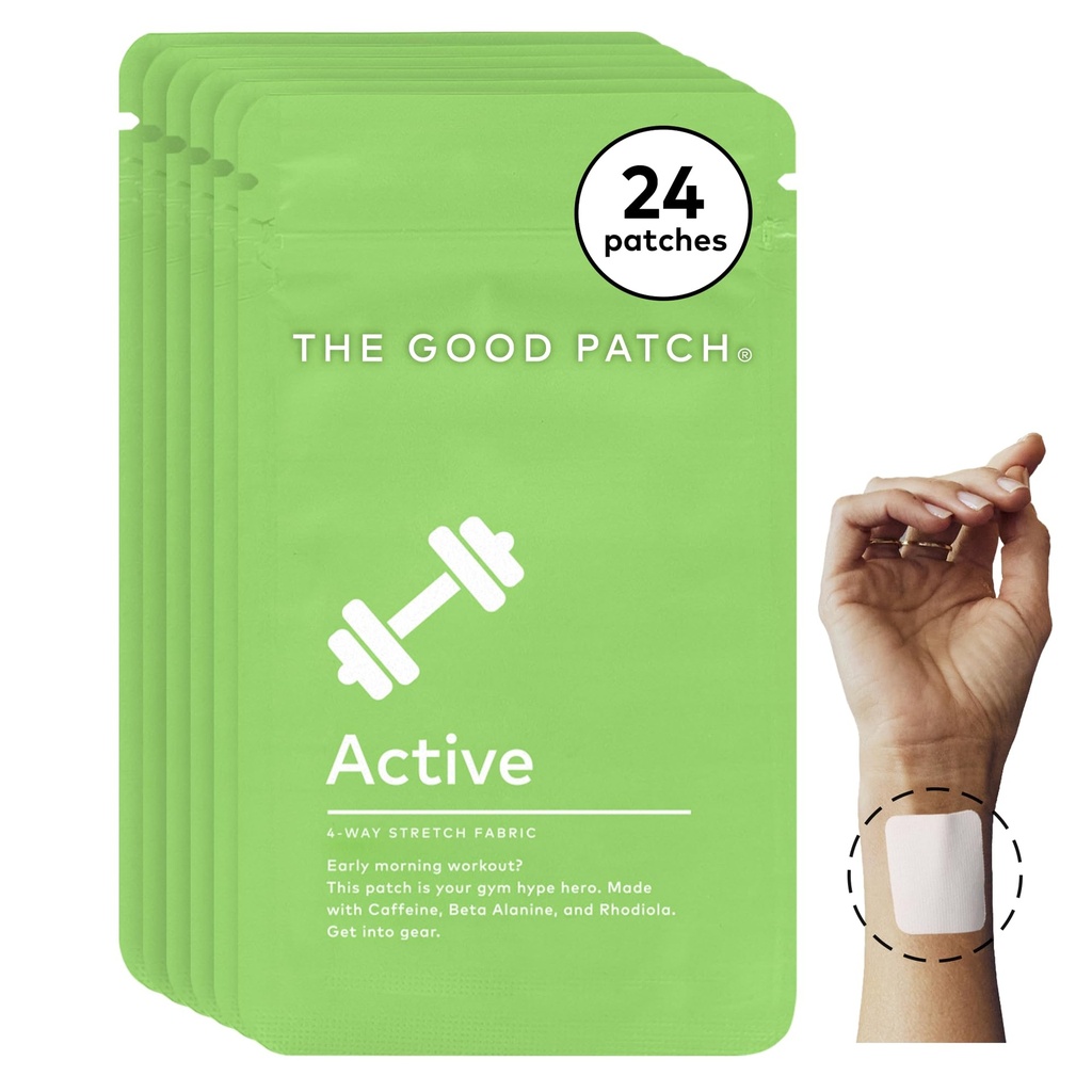 Le bon patch actif, le soutien énergétique, le patch naturel avec caféine, Beta Alanine, Rhodiola, le bien-être utilitaire de l'usine, libération soutenue (24 Patches totales)