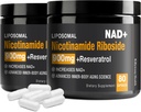 NAD-supplement - NAD+ met Nicotinamide Riboside (NR) en Resveratrol Quercetin 900 mg Pure Organic NAD Plus voor Cellular Repair Gezonde Verouderingshersenfunctie (2 Pack)