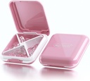 Kleine pil Box, Travel Pill Case, Dtouayz Portable Medicine Organizer, Vitamine en Medicatie Dispenser, Leuke Daily Pill Holder voor Purse of Pocket, Waterdichte 4 Compartiment Reizen Pillen Container Roze
