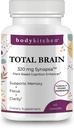 Body Keuken Total Brain Supplement, Ondersteunt Verhoogd Geheugen, Focus en Helderheid met Bacopa, Koffie Fruit & Brainberry, Klinisch Getest, Veggie Caps, 60 Tellen