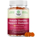 Gummies de fertilité pour les femmes qui essaient de concevoir - Supplément de fertilité pour les femmes avec l'acide folique Myo-Inositol et Vitex Chasteberry - Vegan non-OGM et sans gluten - pêche juteuse (30 portions)