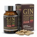Korean Red Ginseng [Gin HONGSAM] 60 Capsules - Premium Anti Aging Supplements - Boost Energy