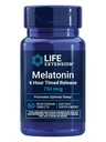 Life Extension Melatonine 6 Hour Timed Release, 750 mcg, Extended-Release Formula for Gentle Support, Gezonde circadiane ritmes, Cellular Defense, Gluten-Free, Non-GMO, Vegetarisch, 60 tabletten