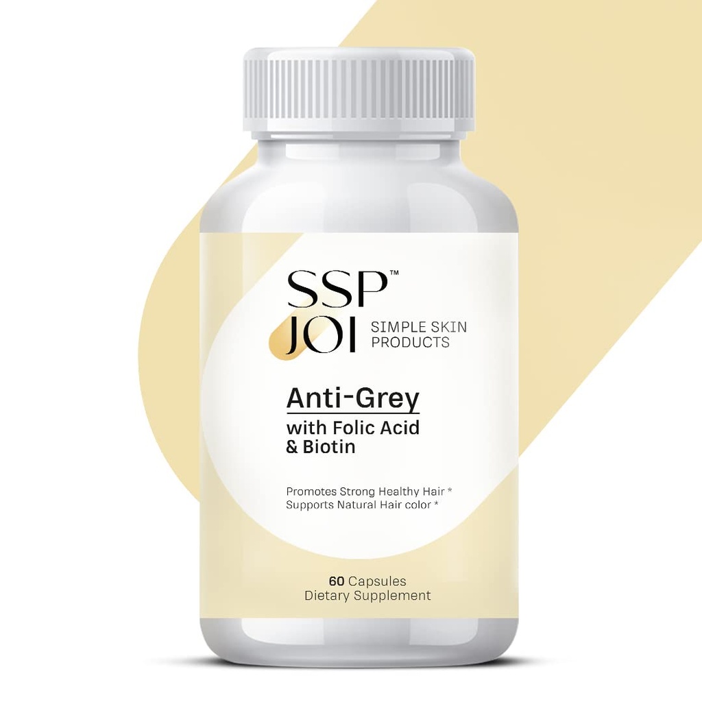 Haargroei Supplement 250 mg - Anti-Grijs supplement voor mannen en vrouwen met foliumzuur, B-Vitaminen & Biotine - Ondersteunt grijze haarverandering en bevordert sterk gezond haar