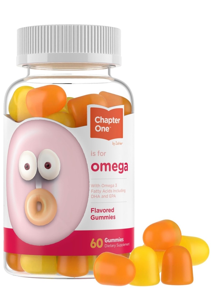 Zahler - Hoofdstuk 1 Omega 3 Gummies for Kids (60 Count) - Geen visolie, Kosher, met Omega 3-6-9, EPA & DHA