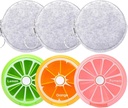 6PCS Weekly Pill Organizer 6PCS 7 Dag 3 keer per dag INFODA Grote dagelijkse pillen voor pillen Vitamine Visolie Supplementen Container (Groep+Lichte Grijze Bag 3PCS)