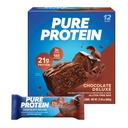 Pure Protein Bars, High Protein, Nutritive Snacks ter ondersteuning van energie, lage suiker, glutenvrij, chocolade Deluxe, 1,76 oz., 12 Count(Pack of 1) (Verpakking kan variëren)