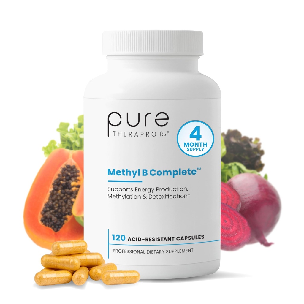 Pure Therapro Rx Methylated B Complex Vitamins Made in USA, 4 Month Supply 