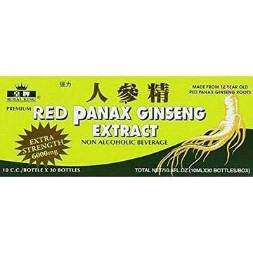 Royal King Red Panax Ginseng Extract 6000mg 10c.c./bouteille X 30 (paquet de 4 boîtes)