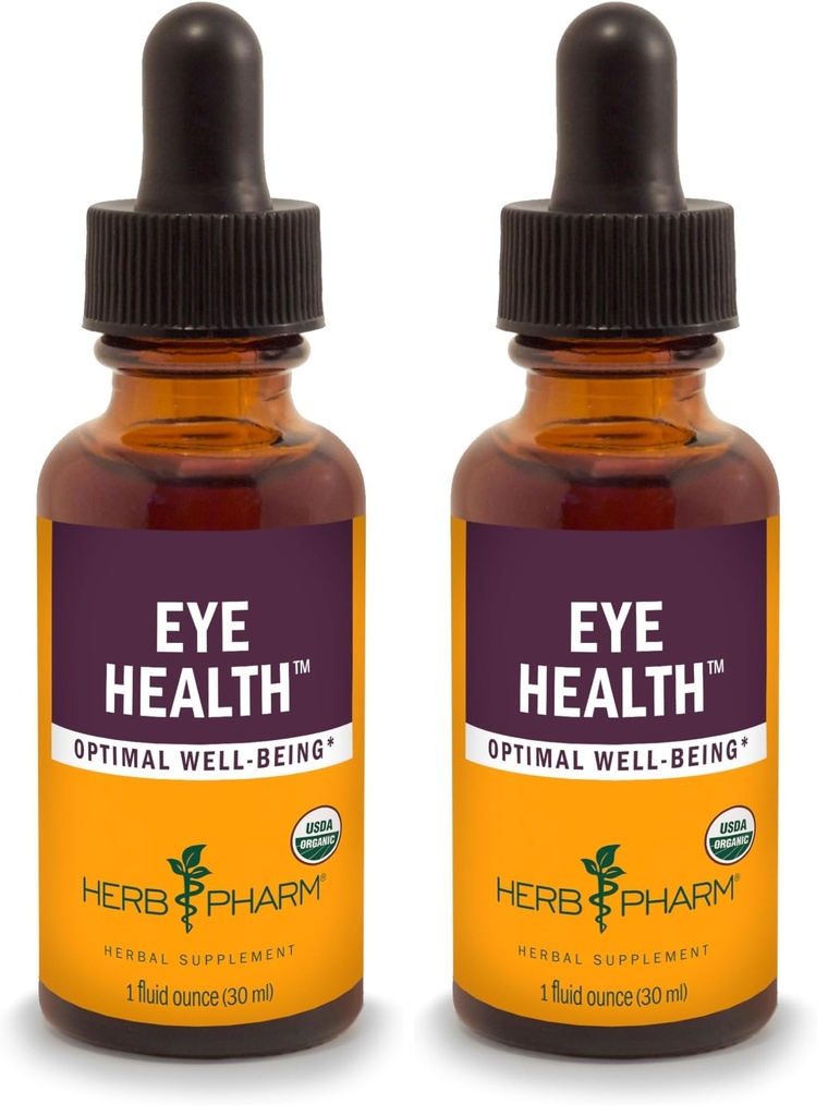Herb Pharm Eye Health Liquid Herbal Formula met bosbes en Goji Liquid Extracts - 1 Ounce (pack van 2)