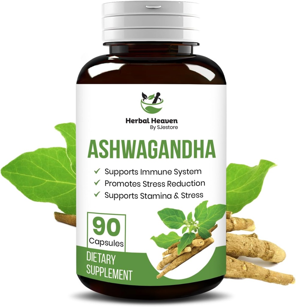 Herbal Heaven Ashwagandha Capsules 90 Tellen 